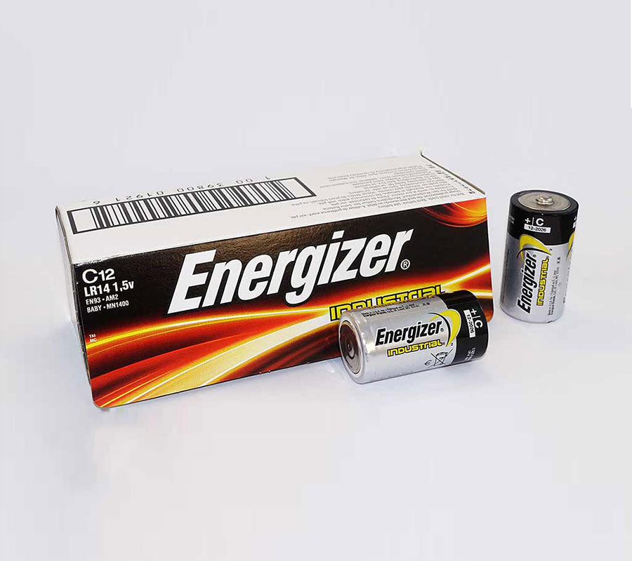 BOX OF 12 Energizer Industrial Alkaline C-1