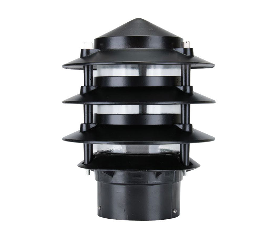 DOMUS Bollard Head E27 3-Tier Black BL-100