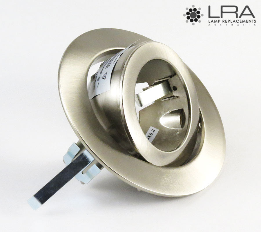 CLA Satin Chrome 12V Downlight Adjustable Gimble 90mm Ř-1