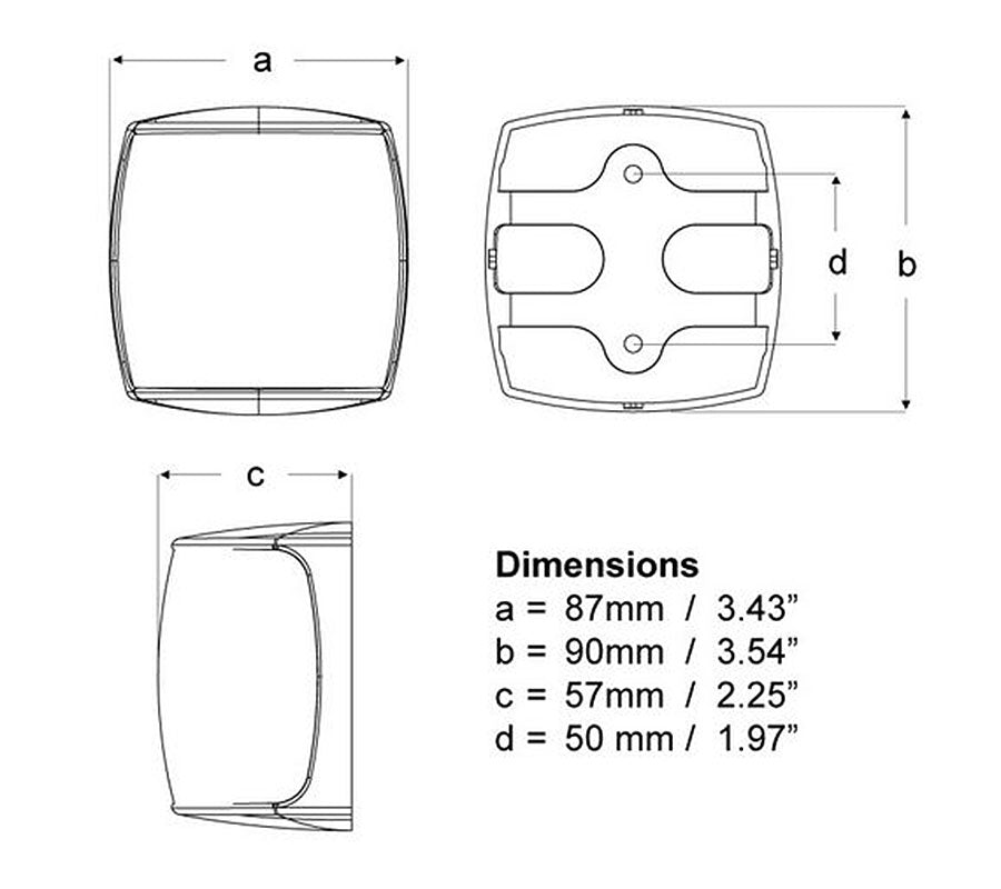 HELLA 2NM LED Red Navigation 9-33V IP67-3