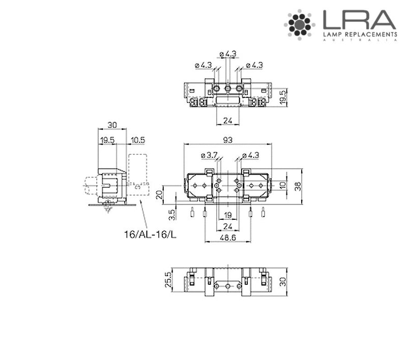 AAG STUCCHI Lamp Holder CFL 2G10 461/V-3-5