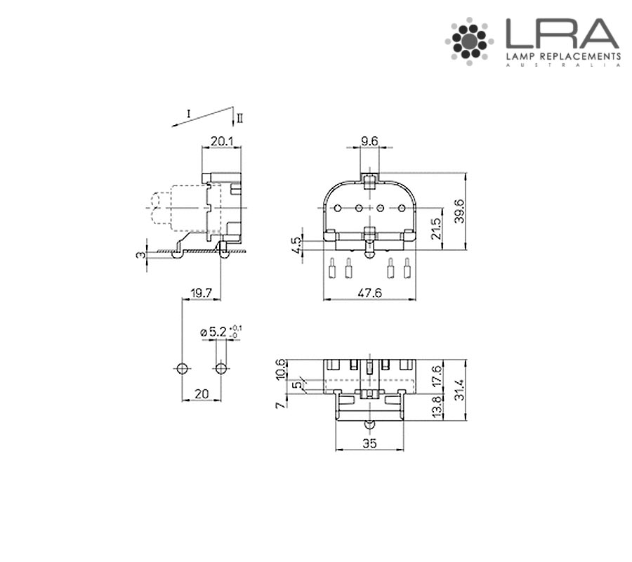 AAG STUCCHI Lamp Holder CFL 2G11 441/AU-5