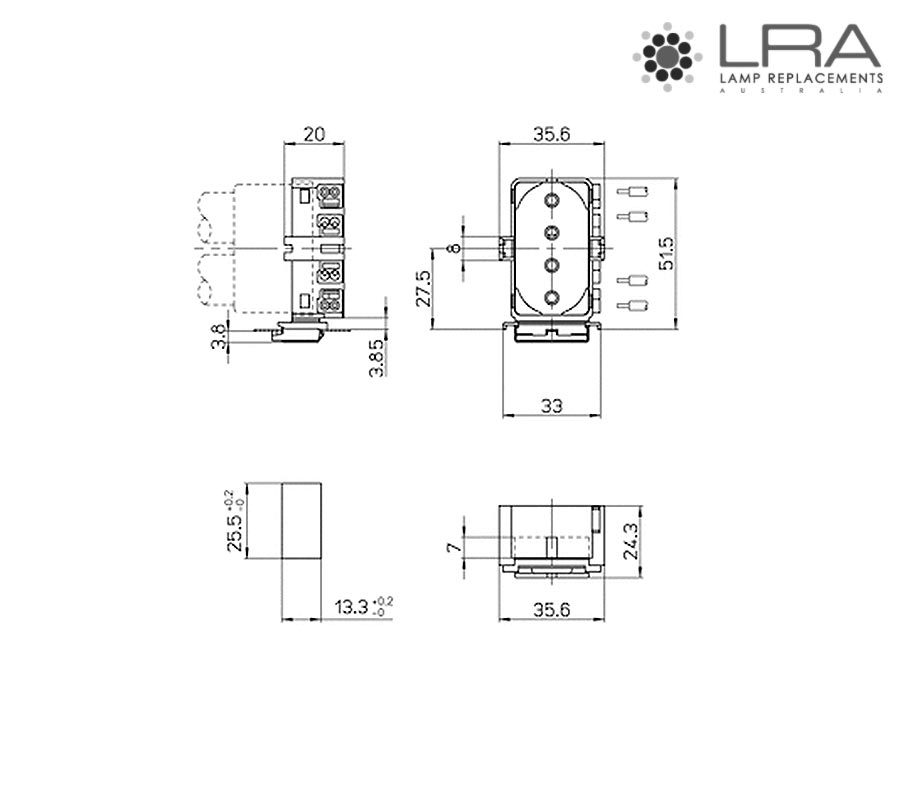 AAG STUCCHI Lamp Holder CFL 2G11 442/LR-5