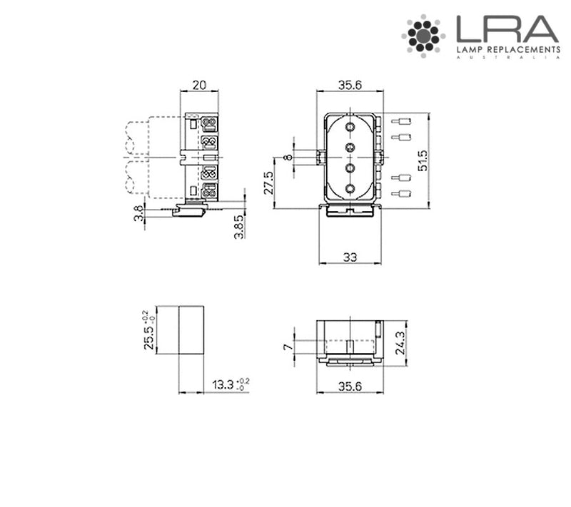 AAG STUCCHI Lamp Holder CFL 2G11 442/LR-5