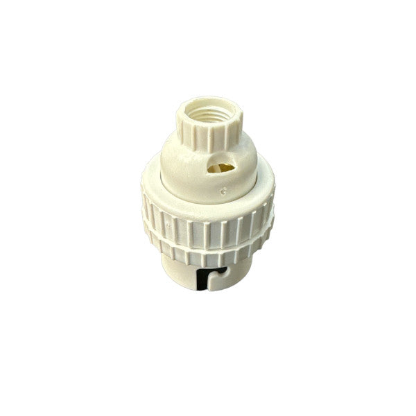 Lamp Holder B22 Bakelite White 10mm Entry-1