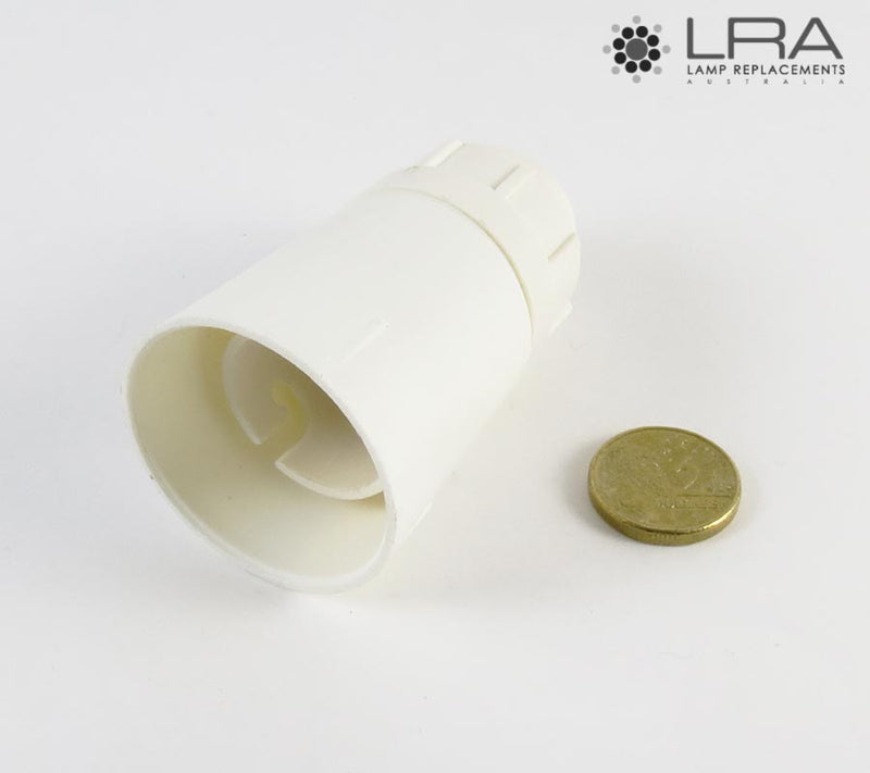 Lamp Holder B22 Bakelite White 10mm Entry-4
