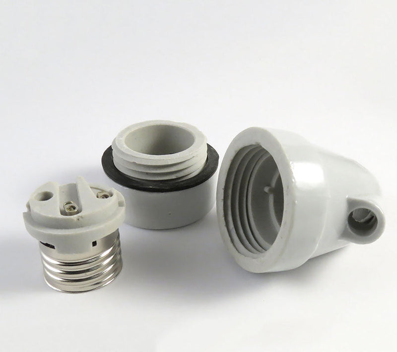 Lamp Holder E27 Porceilain with Wire Hanger-2