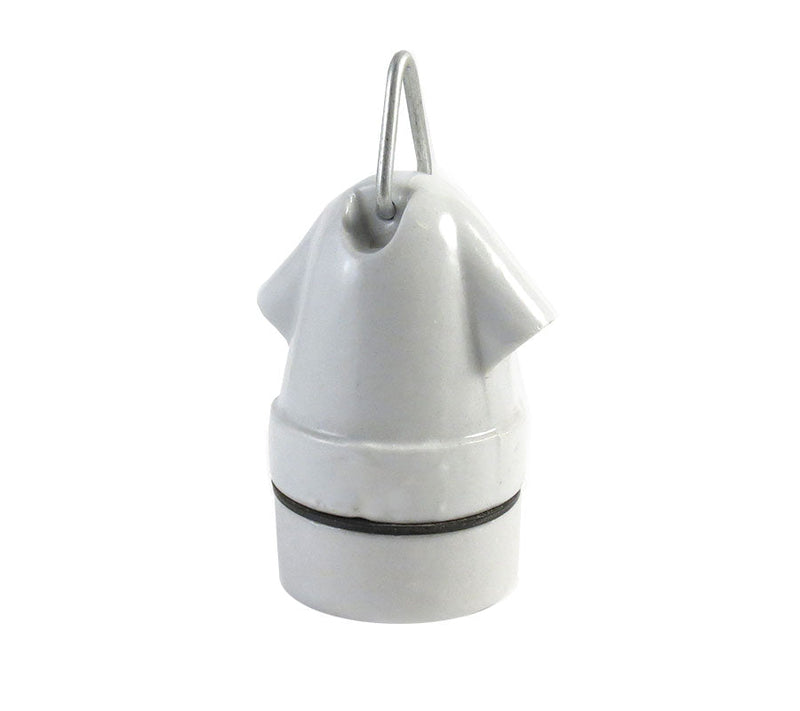 Lamp Holder E27 Porceilain with Wire Hanger-1