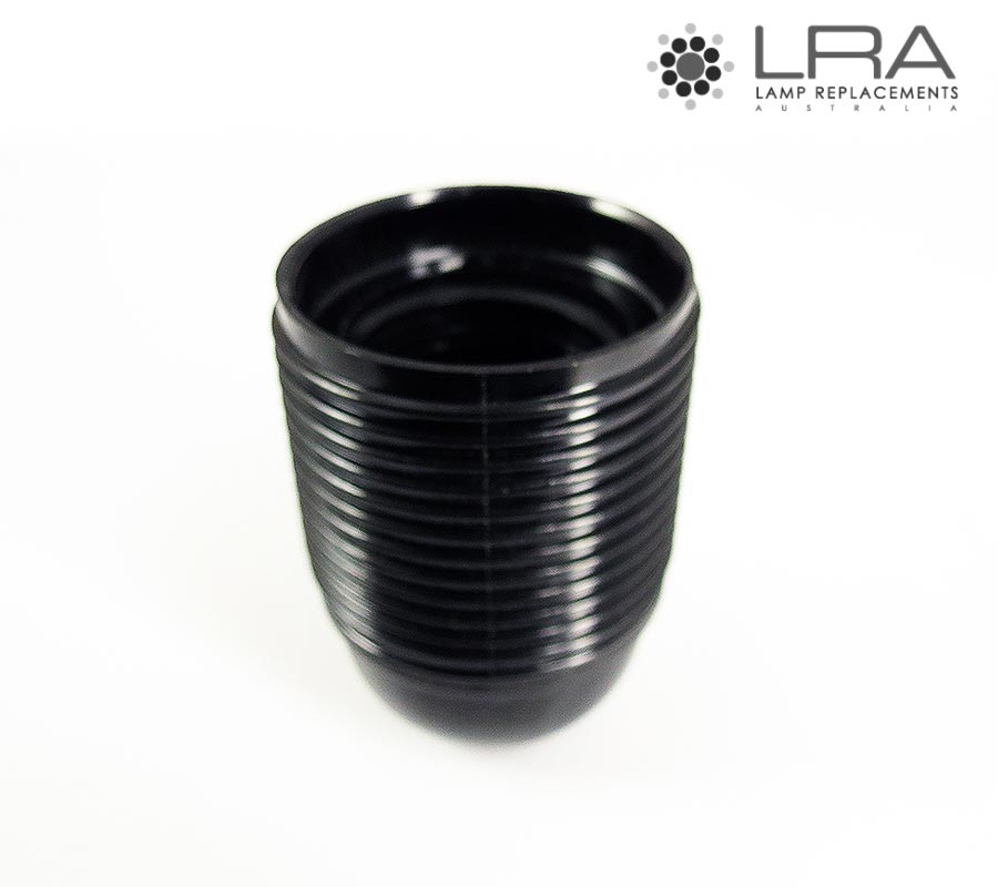 Lamp Holder E27 Bakelite Black Threaded-1