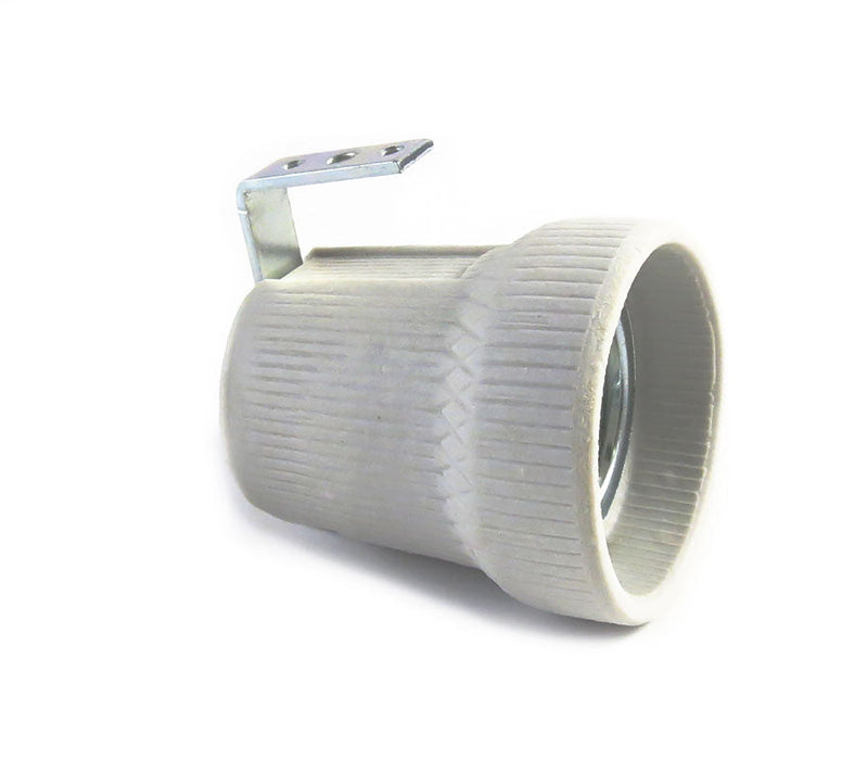 Lamp Holder E27 Porcelain with L-Bracket-1