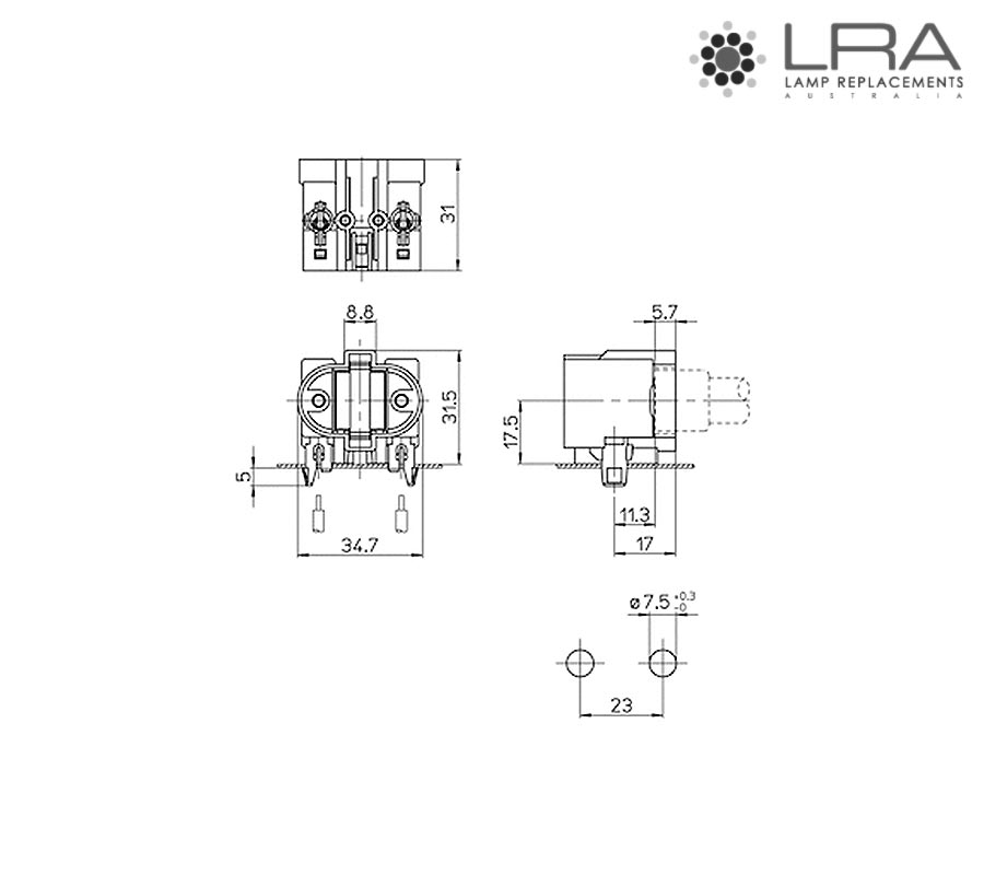 AAG STUCCHI Lamp Holder CFL G23 404/BU-5