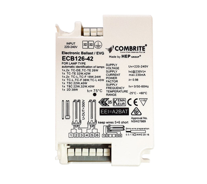 HEP Electronic Ballast 1x26-42W PLC PLT PLL T5 T8-1