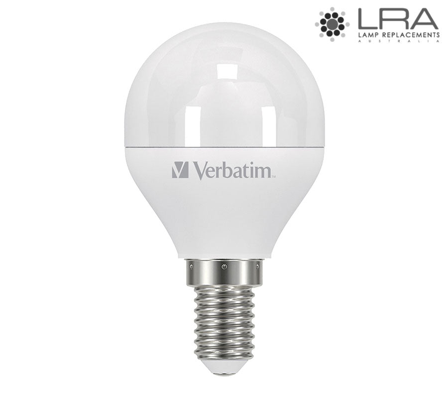 VERBATIM LED Fancy Round Frosted 6W 240V SES 3000K Dimmable