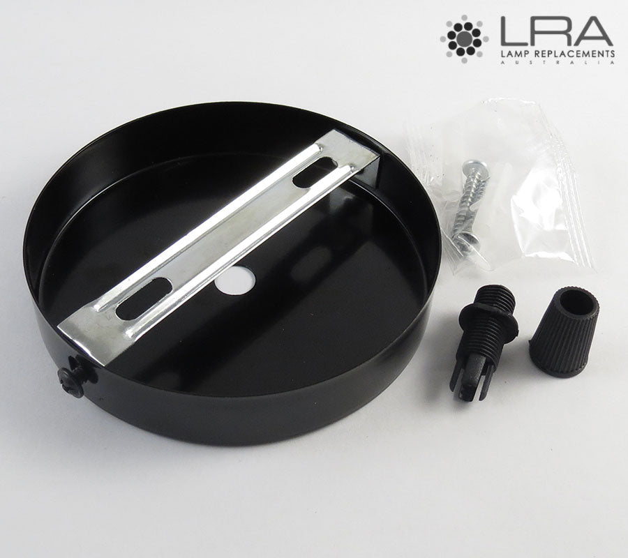 ENDURO Pendant Ceiling Rose E27 Black-2