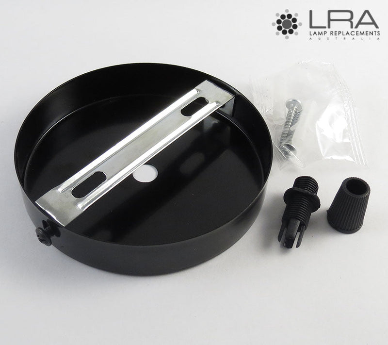 ENDURO Pendant Ceiling Rose E27 Black-2