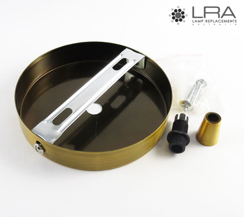 ENDURO Pendant Ceiling Rose E27 Antique Brass-2