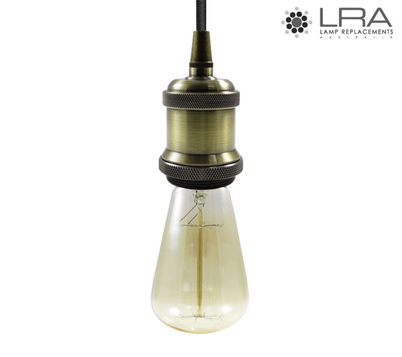 ENDURO Pendant Lamp Holder E27 Antique Brass-1
