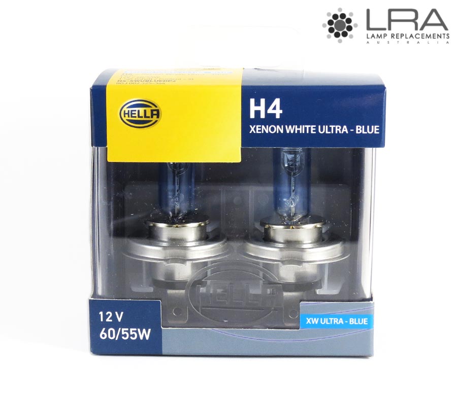 HELLA H4 Headlight Set 60/55W 12V P43t Xenon Blue-1