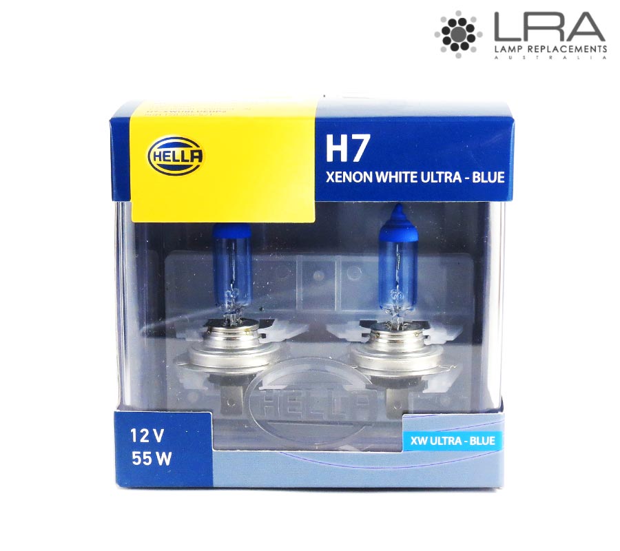 HELLA H7 Headlight Set 55W 12V PX26d Xenon Blue