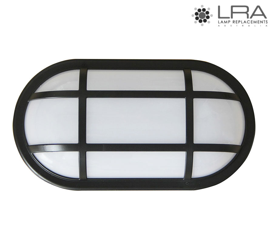 CLA LED Bulkhead with Cage Guard 20W 3000K Black-1