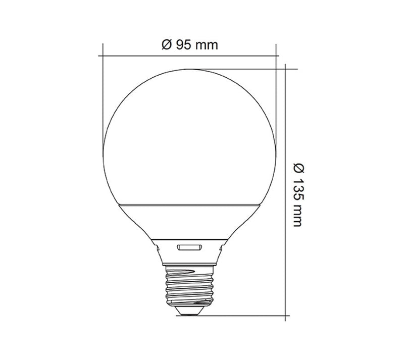 SUNNY LED Spherical G95 6W E27 Warm White-2