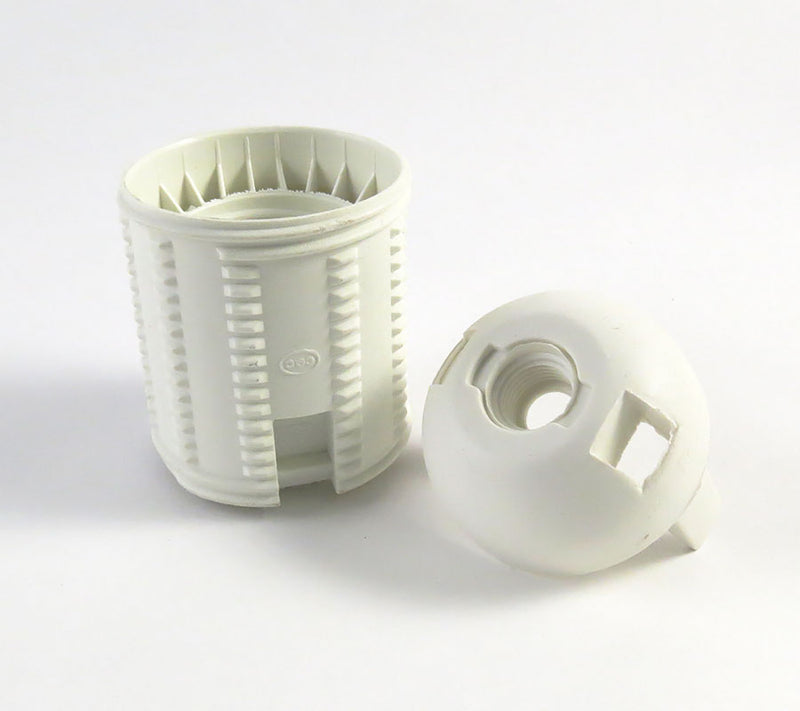 Lamp Holder E27 Bakelite White Threaded-2