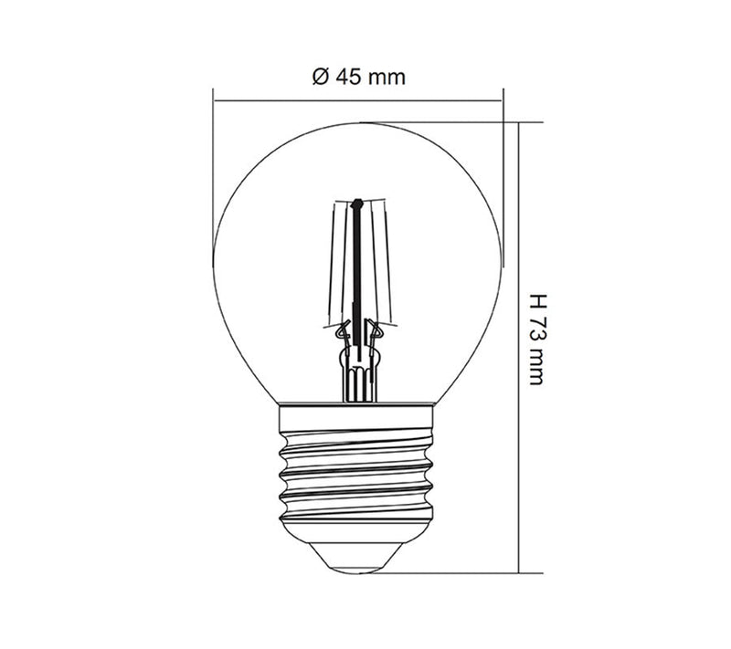 SUNNY LED Fancy Round Filament 4W E27 Warm White-2