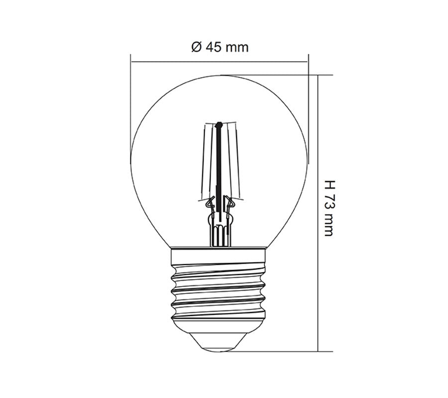 SUNNY LED Fancy Round Filament 4W E27 Daylight