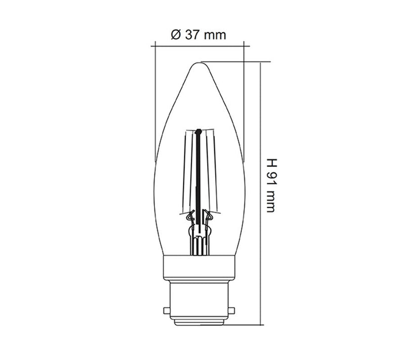 SUNNY LED Candle Opal 4W B22 Daylight-2