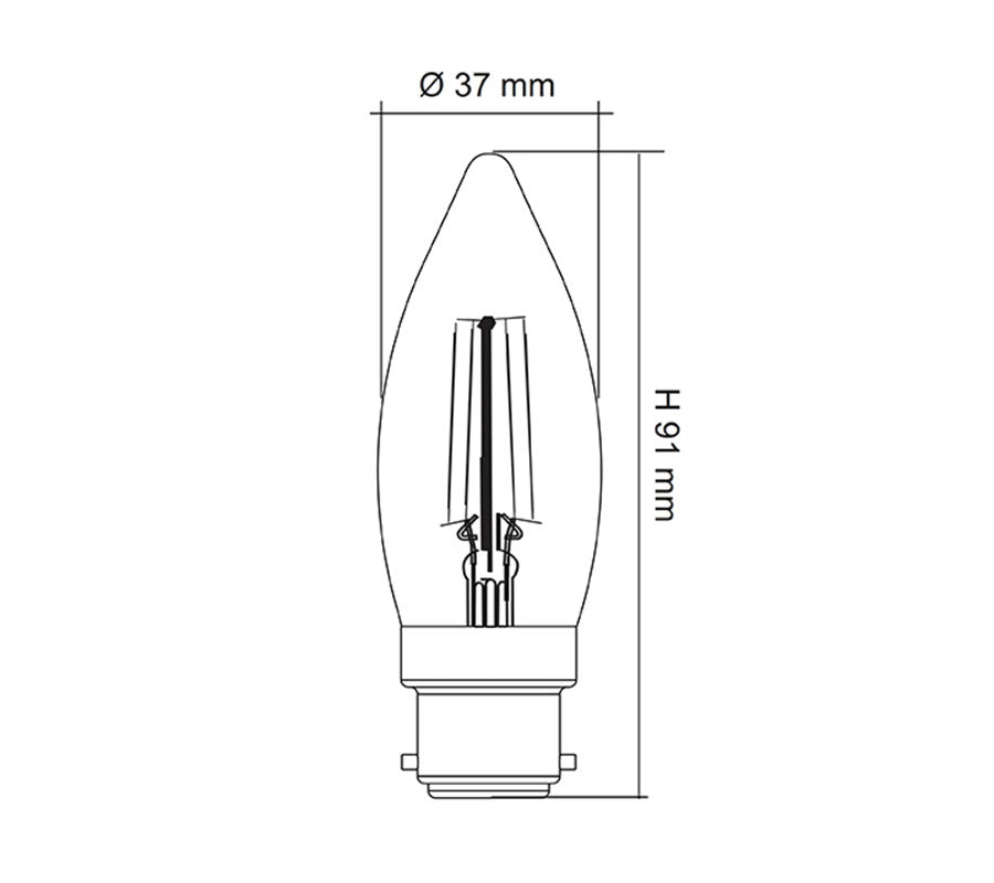 SUNNY LED Candle Opal 4W B22 Warm White-2