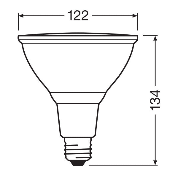 OSRAM LED Outdoor Reflector PAR38 12W ES 2700K 30Deg-2