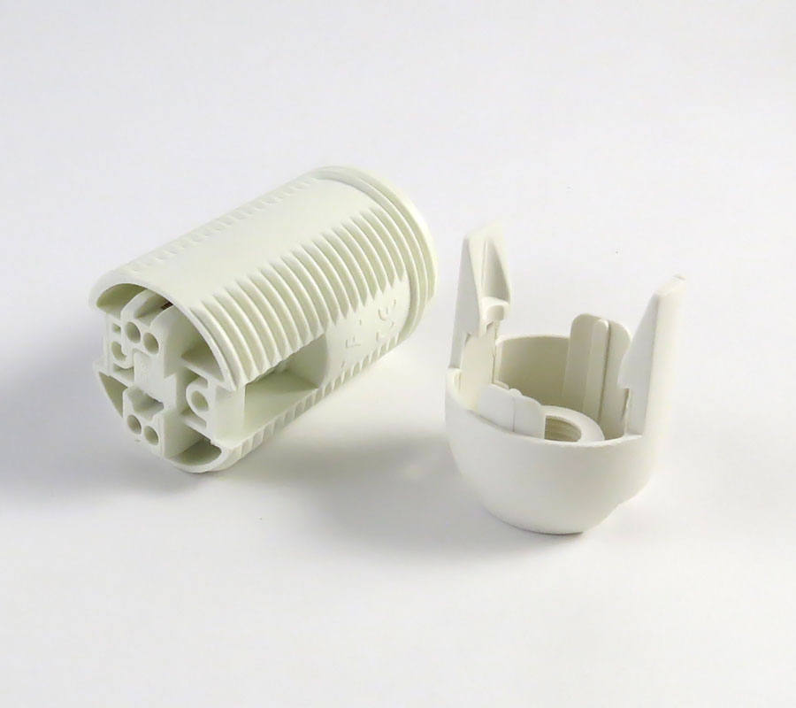Lamp Holder E14 Bakelite White Threaded