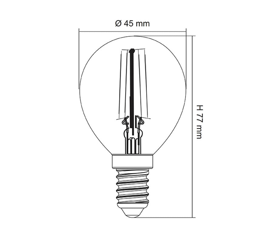 SUNNY LED Fancy Round Filament 4W E14 Daylight