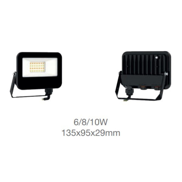 LEDVANCE TRI COLOUR MULTIWATTAGE FLOODLIGHT 6/8/10W, 3K/4.5K/6.5K-1