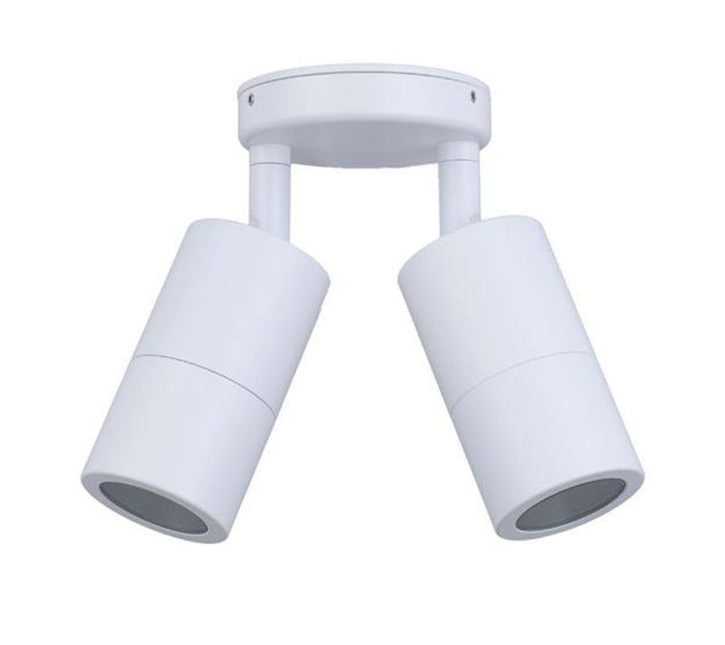 CLA Wall Pillar Twin Adjustable GU10 IP65 White-1
