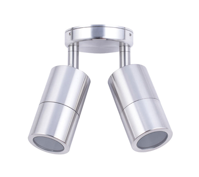 CLA Wall Pillar Twin Adjustable GU10 IP65 Anodised Aluminium-1
