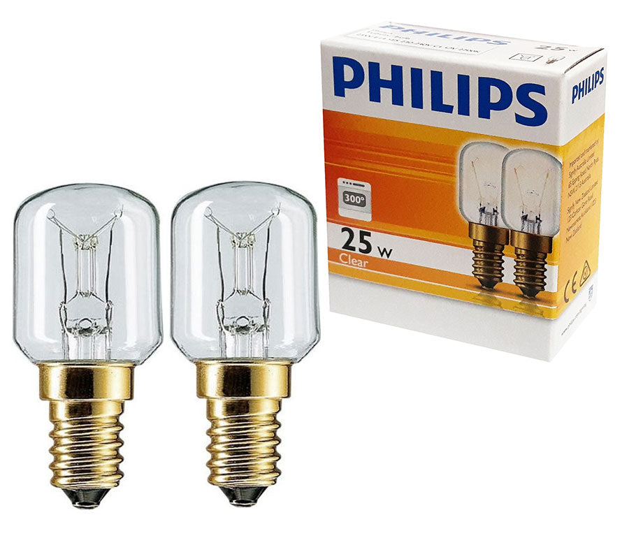 PHILIPS Oven Lamp T25 25W 240V SES 300°C (2-Pack)-1