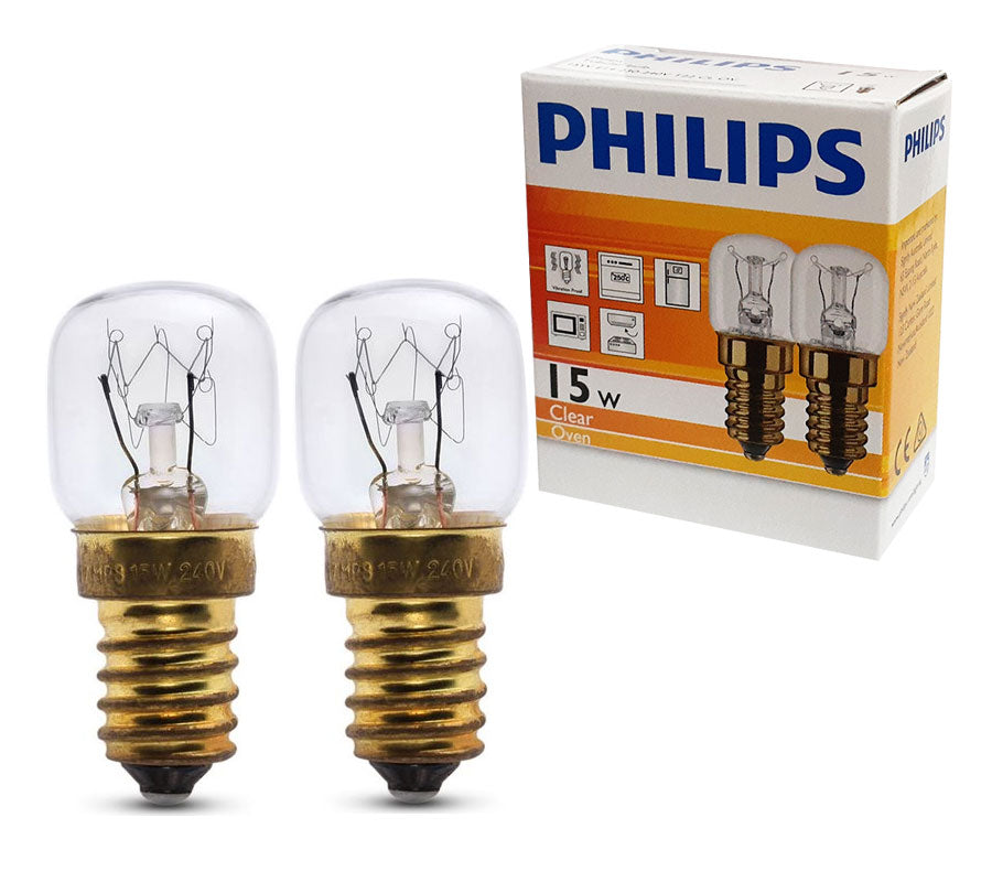 PHILIPS Oven Lamp T22 15W 240V SES 250°C (2-Pack)-1
