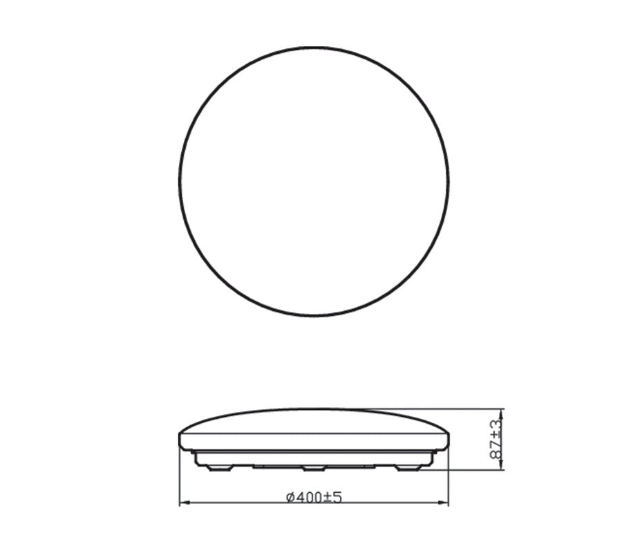 PHILIPS LED Oyster Tri-colour Dimmable 400mm-3