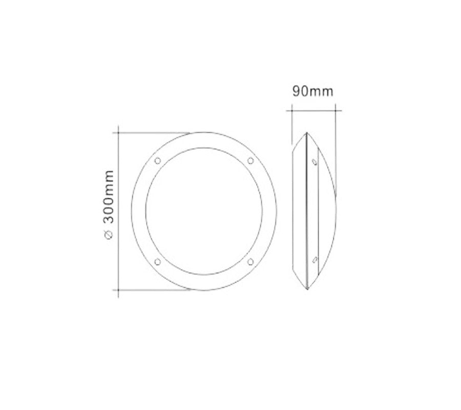 PIERLITE LED Bulkhead 12W 4000K IP66 IK10 White-4