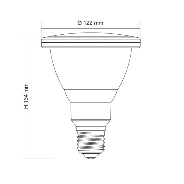 SAL LED Outdoor Reflector PAR38 12W ES 3000K/4000K/6000K 100Deg-2