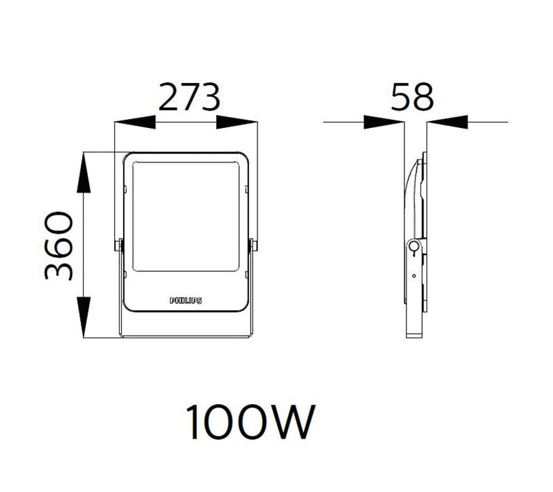 PHILIPS LED Floodlight Smartbright 100W 4000K IP65-2