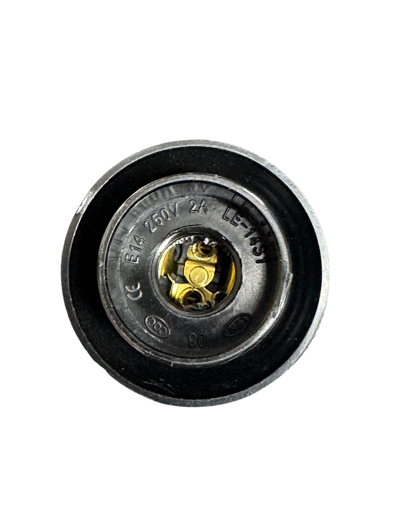 Lamp Holder E14 Bakelite Black Threaded-2