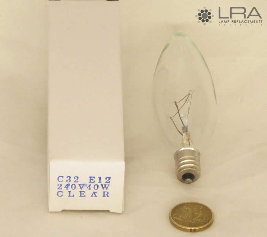 ENDURO Candle 40W 240V E12 Clear-1