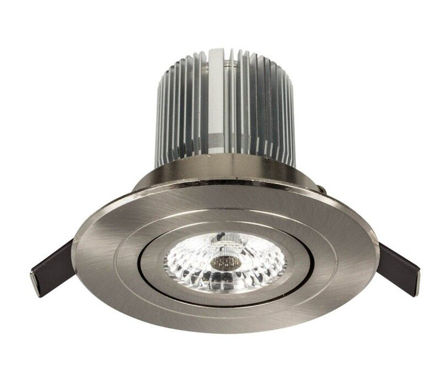 CLA LED Downlight 10W Tri-Colour Gimble Brushed Nickel COMET02