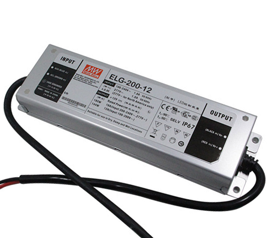 MEAN WELL LED Driver 192W 12V IP67 ELG-200-12-AUP-1