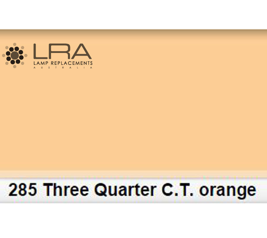 LEE FILTER ROLL 760CM Colour 285 Three Quarter C.T. orange