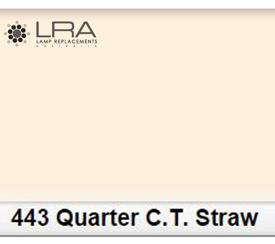 LEE FILTER ROLL 760CM Colour 443 Quarter C.T. Straw