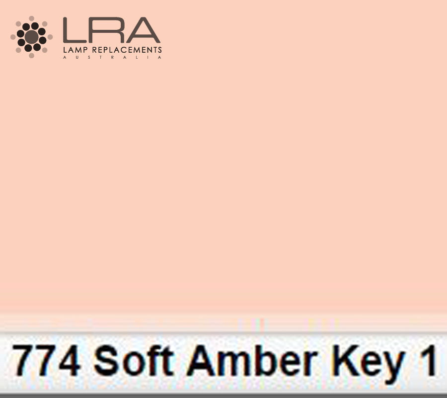 LEE FILTER ROLL 760CM Colour 774 Soft Amber Key 1-1
