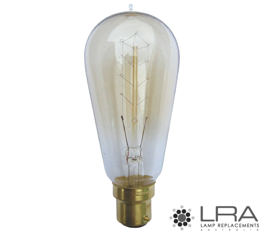 CLA Carbon Filament ST57 25W 240V BC 2800K-1